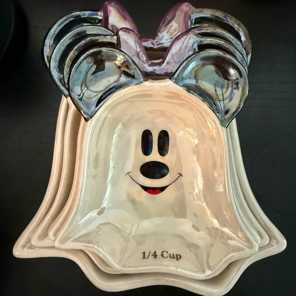 Mickey and Minnie Mouse Ghost Measuring Cups NWOT